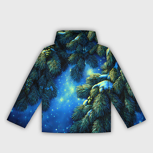 Женская ветровка Новогодние ветки елки / 3D-Белый – фото 2