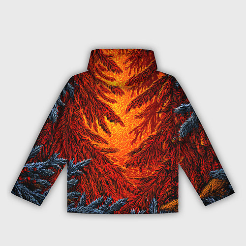 Женская ветровка Новогодние ветки елок / 3D-Белый – фото 2