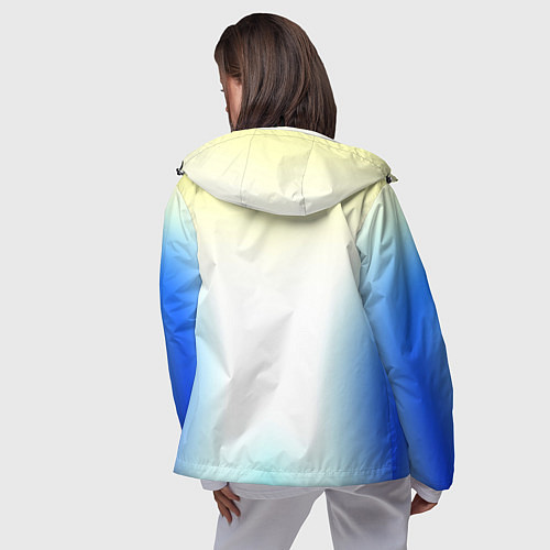 Женская ветровка Color yellow blue white / 3D-Черный – фото 4