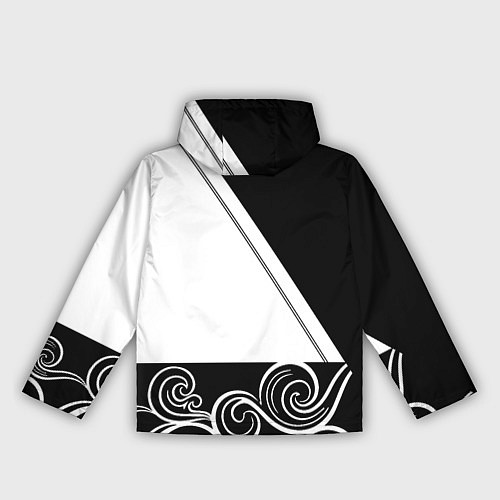 Женская ветровка Ювентус геометрия полосы текстура / 3D-Белый – фото 2