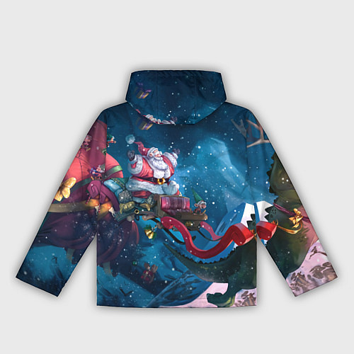 Женская ветровка Санта с динозавром / 3D-Белый – фото 2