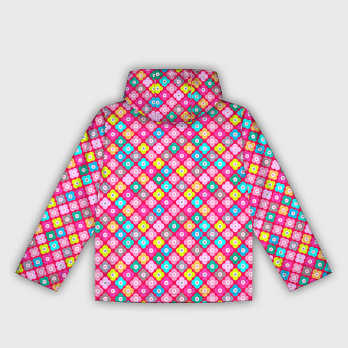 Женская ветровка Разноцветный цветочный узор ретро / 3D-Белый – фото 2