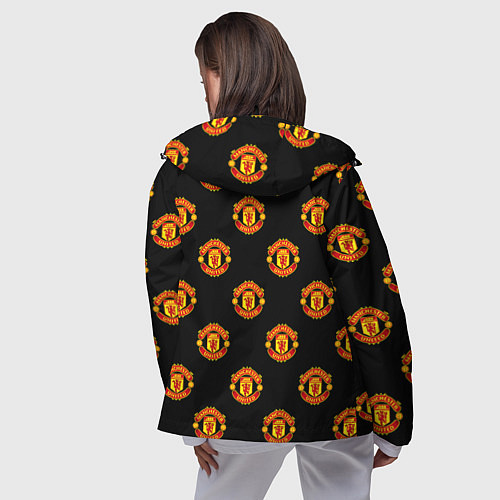 Женская ветровка Manchester United Pattern / 3D-Черный – фото 4