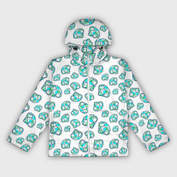 Ветровка с капюшоном женская Бриллианты, цвет: 3D-белый