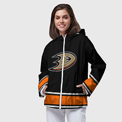 Ветровка с капюшоном женская Anaheim Ducks Selanne, цвет: 3D-белый — фото 2