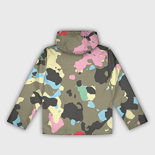 Женская ветровка Камуфляж: микс цветов / 3D-Белый – фото 2