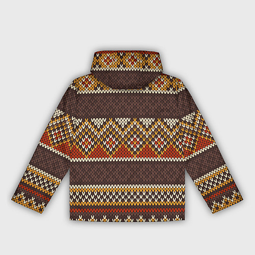 Женская ветровка Зимний узор с галстуком / 3D-Белый – фото 2