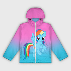 Ветровка с капюшоном женская My Little Pony, цвет: 3D-белый