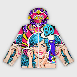 Ветровка с капюшоном женская Pop art, цвет: 3D-белый