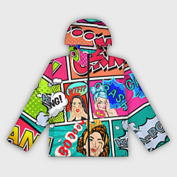 Ветровка с капюшоном женская POP ART, цвет: 3D-черный