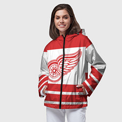 Ветровка с капюшоном женская Detroit Red Wings, цвет: 3D-черный — фото 2