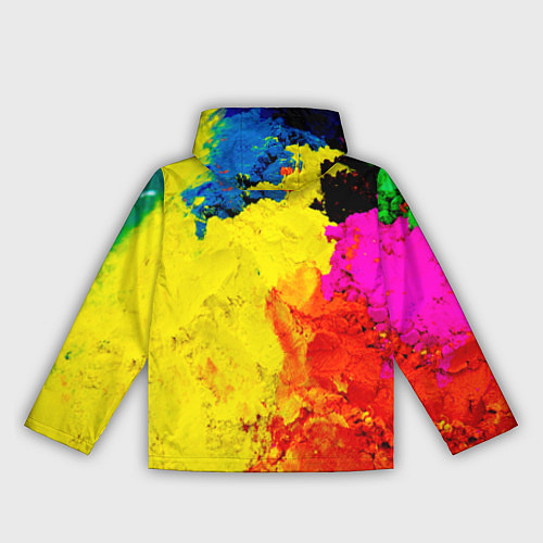 Женская ветровка Индуистский фестиваль красок / 3D-Черный – фото 2