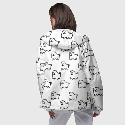 Женская ветровка Undertale Annoying dog white / 3D-Черный – фото 4