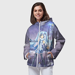 Ветровка с капюшоном женская Hatsune Miku, цвет: 3D-белый — фото 2