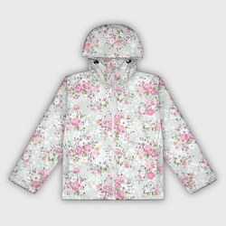 Ветровка с капюшоном женская Flower pattern, цвет: 3D-белый