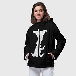 Ветровка с капюшоном женская Тетрадь смерти 5, цвет: 3D-черный — фото 2